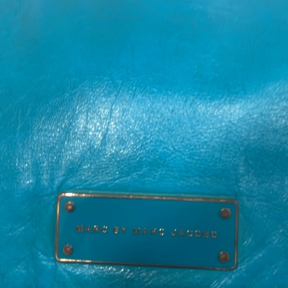 Marc by Marc Jacobs Blue Leather Too Hot To Handle Top Handle Bag w/ Crossbody - Picture 3 of 16